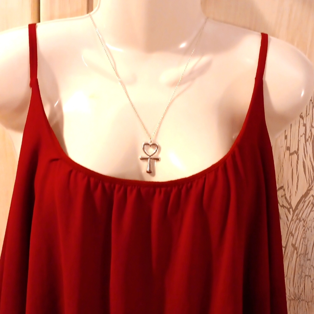 Libian Vibrant Red Blouse - Picture 4 of 7